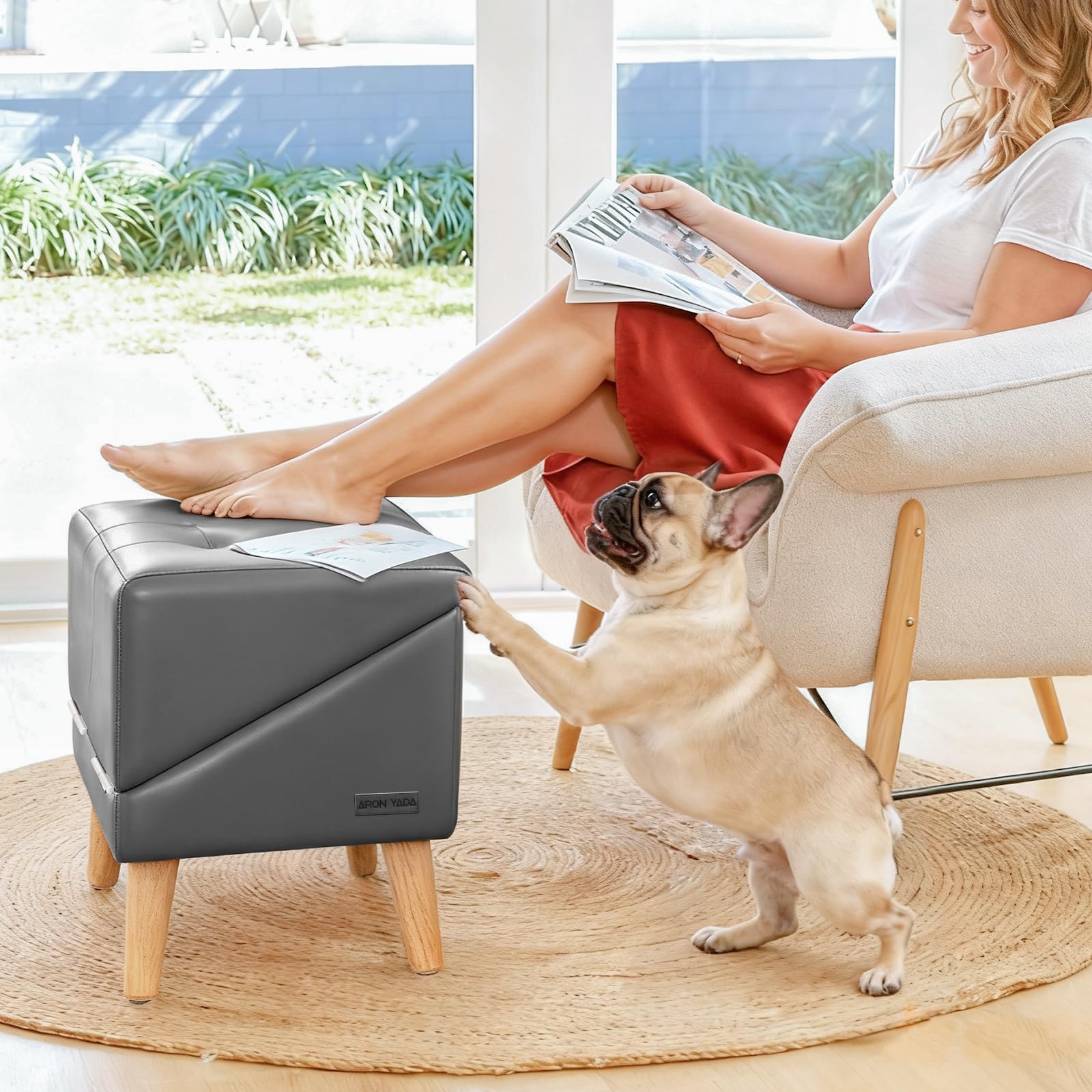 PawStep™ 2-in-1 Dog Ramp & Stairs for Couch – Foldable Non-Slip Pet Steps for Small & Senior Dogs
